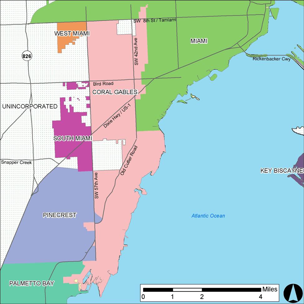 Attachment 1 COMPREHENSIVE PLAN AMENDMENTS Location Map City of Coral Gables Proposed Amendment #09-1ER