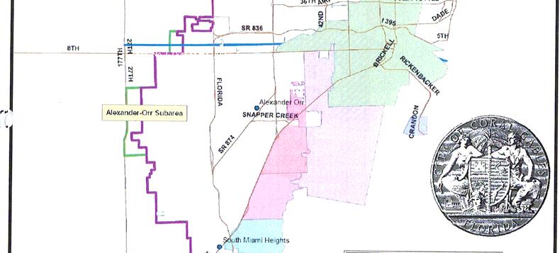 Attachment 2 COMPREHENSIVE PLAN AMENDMENTS Water Service Area City of Coral Gables Proposed Amendment #09-1ER Sources: City of