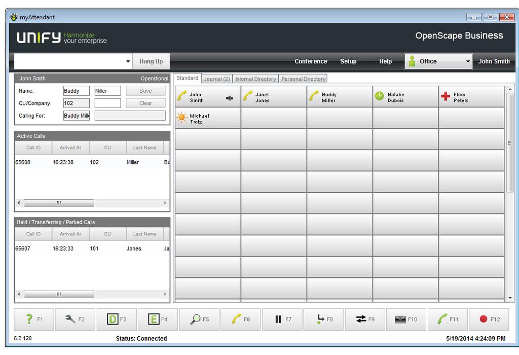 The contact center client, myagent, delivers the full suite of contact center features in a single desktop view.