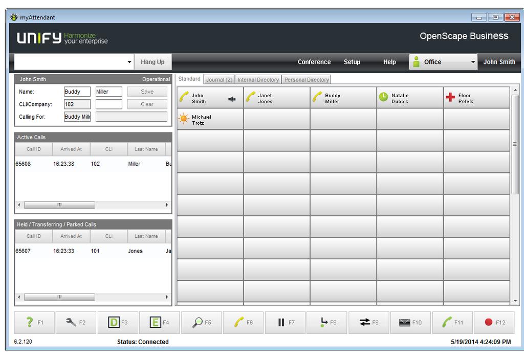 The contact center client, myagent, delivers the full suite of contact center features in a single desktop view.