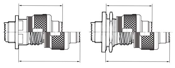 8DV Series High Vibration Reinforced Locking Dimensions Plug type 5 reinforced locking (8DV) A Thread ØB Shell size A Max Thread ØB Max 09 (A) M12 x 1-6g