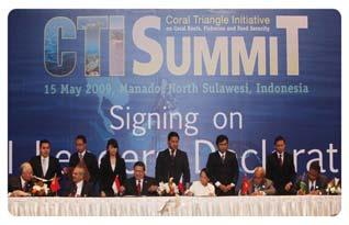 Sri Mohd Najib bin Tun Haji Abdul Razak, Coral Triangle Initiative Summit, Manado, Indonesia, 15 May 09 Coral Triangle Initiative