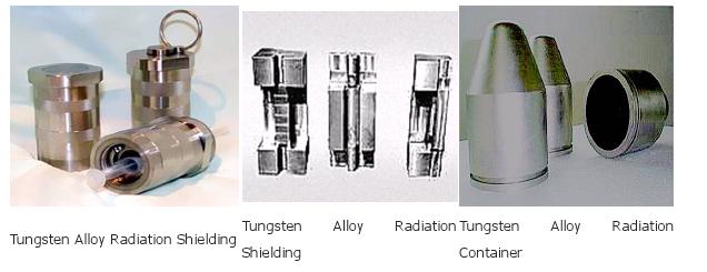 Tungsten Alloy Radiation Container Tungsten alloy is used in many radiation-shielding applications including industrial, nuclear and medical.