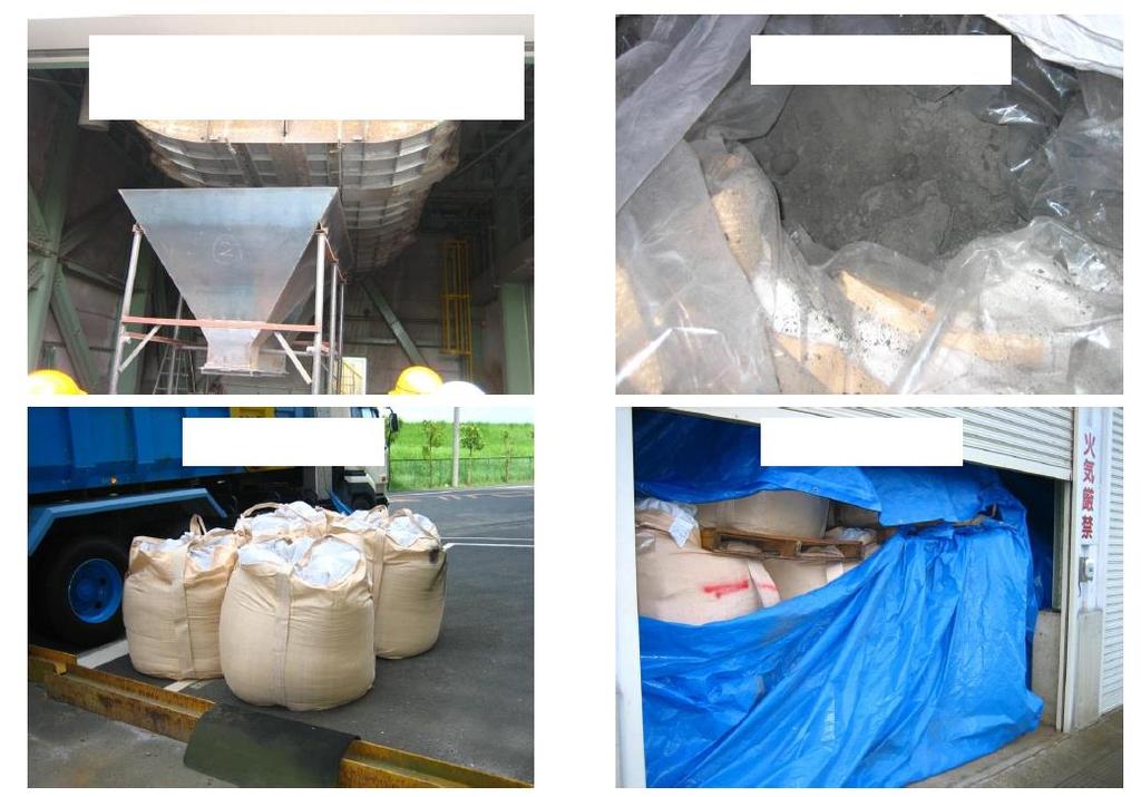 Handling of incineration fly ash containing radiocesium Discharge of ash from the fly ash hopper Note dispersed
