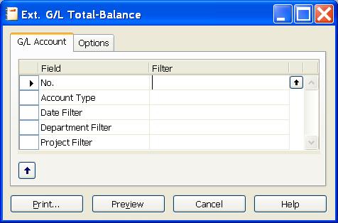 Trial Balance and Affiliation Trial Balance and Affiliation Balance Ext. G/L Total-Balance G/L Account tab Here you can specify the G/L accounts to be considered in the report.