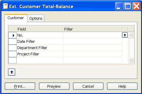 Manual OPplus Trial Balance and Affiliation Balance Ext. Customer Total-Balance Customer tab Here you can specify the customers to be considered in the report.