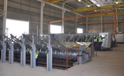Approximately 1200 tonnes of steel for all Pylons SA Manufacturing and