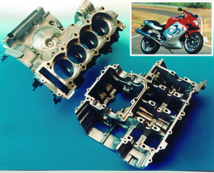The automotive and aircraft industries use the majority of castings but they are also used in the telecommunications and IT