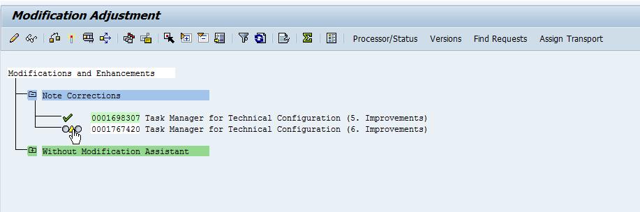 SAP Note wants to implement some