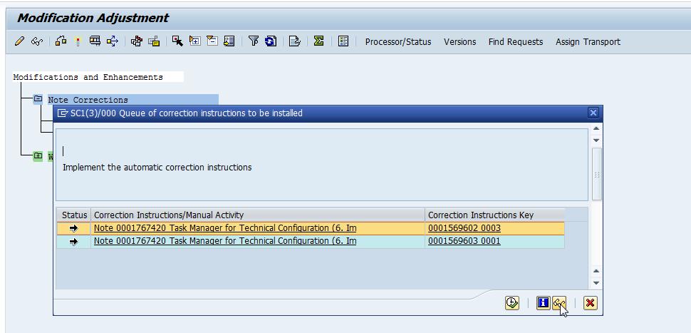 Caution Before you implement SAP Notes, read and re-execute the post steps, typically the automation report, for this SAP Note again.