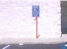 Required Sign may be wall or post / pole mounted. Height from ground min. 60. All commercial businesses must have a proper ADA space provided or installed.