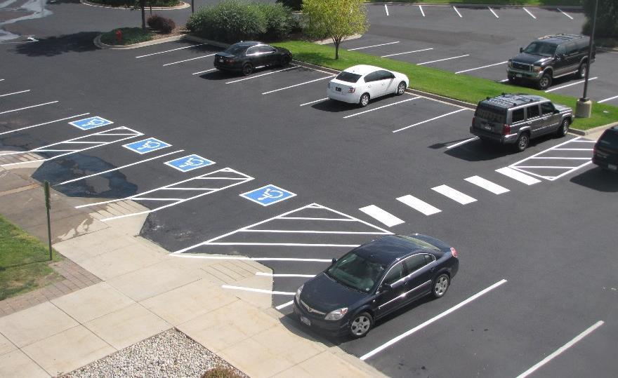 * All New ADA spaces installed where there was previously no impervious material, will also trigger a new Landscaped Area a minimum area of 50 square feet, which must contain 1 4 foot tree, 3 5