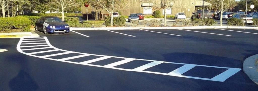 Painted crosswalks are also required for