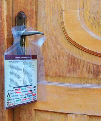 punch handle to hang on door-knobs.