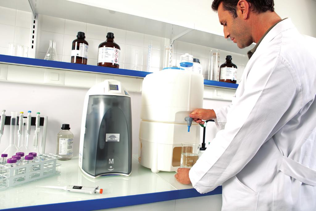 When connected to an external reservoir, RiOs TM systems can also supply pure water to feed other laboratory equipment, including humidifiers, autoclaves, and glassware washers.