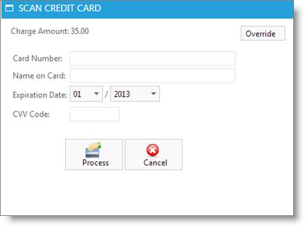 4 Credit Card Processing Within Envision Cloud 5. You will be prompted for credit card information. You can swipe a card or manually enter the card information. 6.