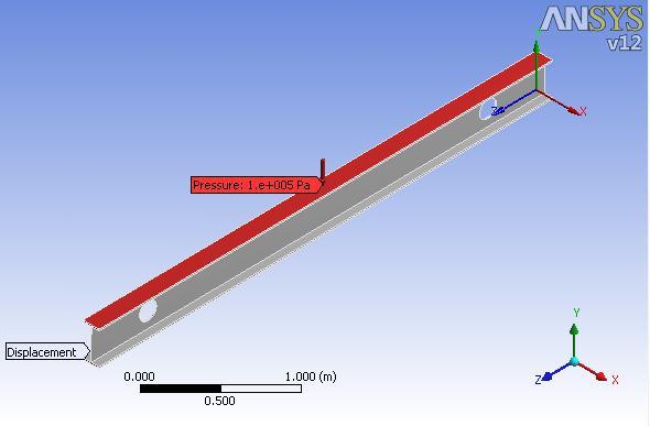 FINITE ELEMENT ANALYSIS In this paper, a three dimensional (3D) finite element model is developed to stimulate the behavior of steel beams with web openings having an I-shaped cross section.