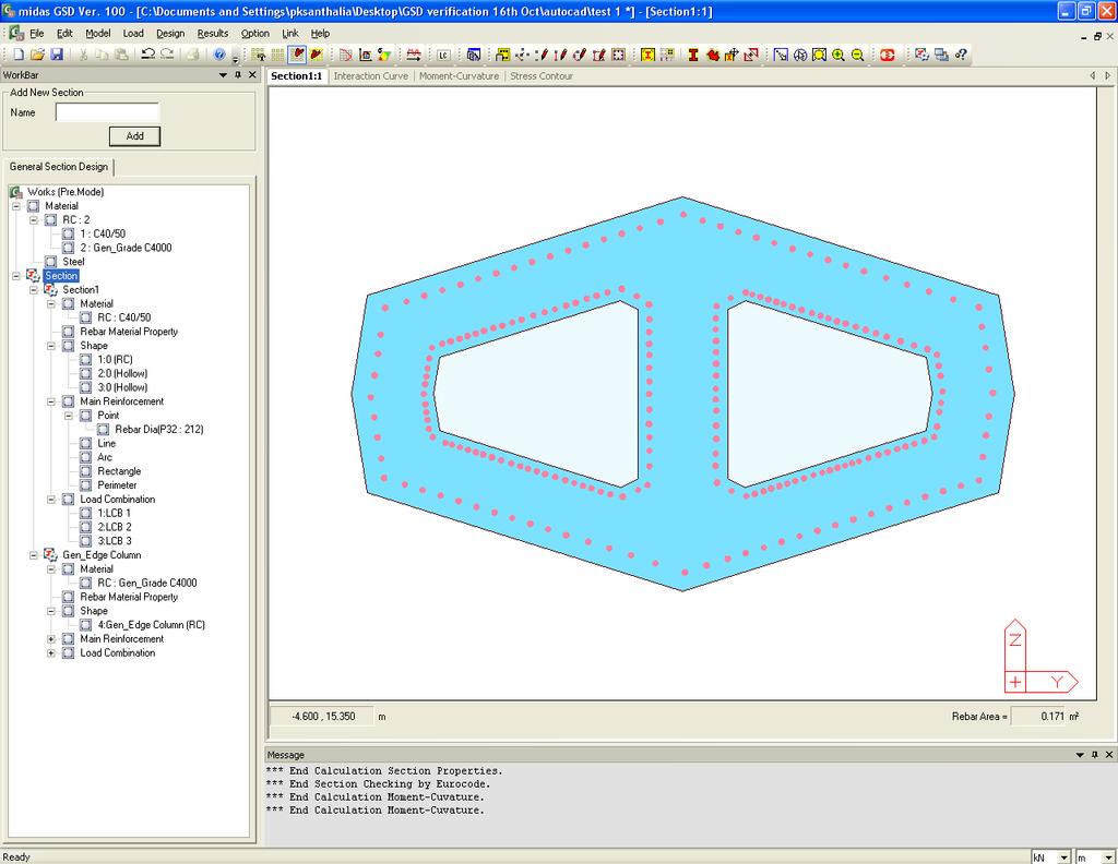 New Module: GSD User Interface GSD can be called from midas Civil by Tools > General Section Designer.