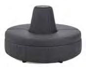 Included Round Ottoman Grammercy Charcoal
