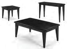 OCCASIONAL TABLES Princeton Tables End Table Clear Glass/Black 21 L x 22 D x 21 H Cocktail Table Clear Glass/Black 45 L x 21 D