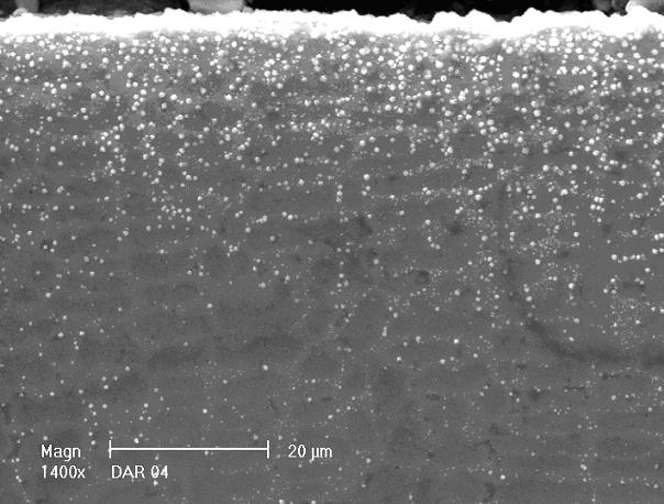 14 ADVANCES IN MATERIALS SCIENCE, Vol. 10, No. 2 (24), June 2010 Fig. 3a. SEM cross-section micrograph of the clad layer surface, close to the damaged region (A) Fig. 3b.