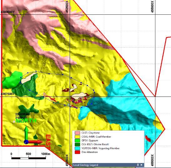 Upside Potential Western License Mineralisation occurs in the coal member