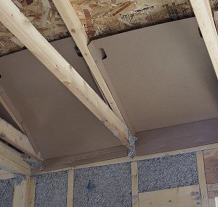 NORTHEAST For vented attics, install wind baffles on