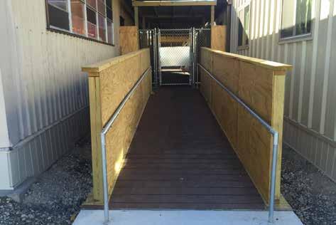 and doors in place Egress ramp