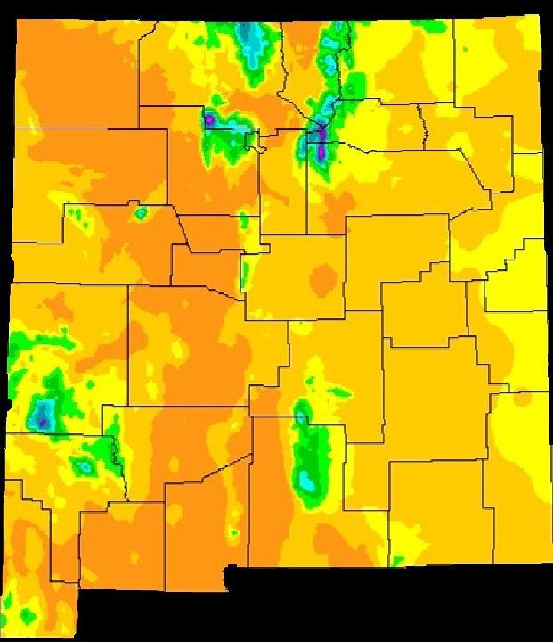 Annual precipitation New Mexico USDA