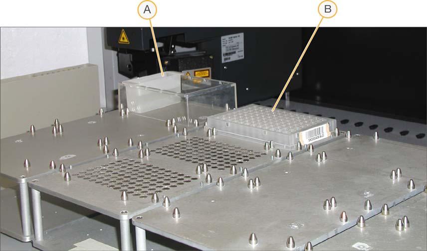 GoldenGate Genotyping Assay Guide Automated 3 Place quarter reservoir A onto the robot bed according to the robot bed map. Dispense RS1 as follows: 1plate: 3.5ml 2plates: 6ml 3plates: 8.