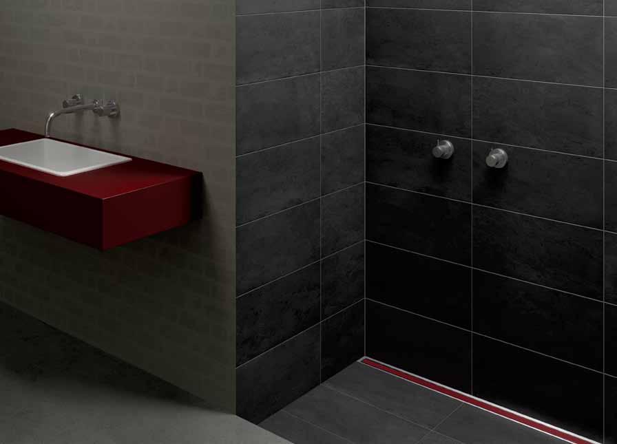 Award winning originality Unidrain Elegant floor drain In 2003, Unidrain was the first company in the world to develop a line drain to be placed up against the wall, doing away with the square