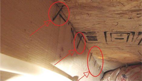 Fasteners need to properly penetrate into the framing beneath the