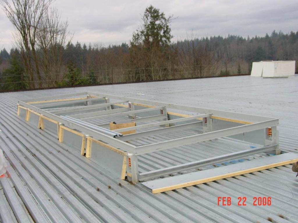 Roof Curb for HVAC Units Isolators with Three Axis Restraints HVAC Unit Must be Securely Attached to