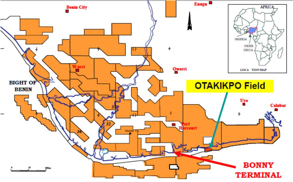 1. Introduction On 21 st January 2014, the Minister of Petroleum approved the farmout of the Otakikpo Marginal Field by Shell Petroleum Development Company ( SPDC, 30%), Total E&P Nigeria Limited (