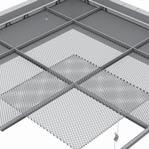 The range of mesh type ceilings can facilitate the creation of a space