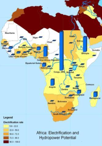 Cameroon Nigeria Ethiopia Kenya Tanzania Uganda Burkina Faso Ghana Senegal Algeria Egypt Morocco orld Average Elec consumption (kwh/yr)/capita 21 85 55 38 29 184 126 204 114 430 581 900 1980 1981