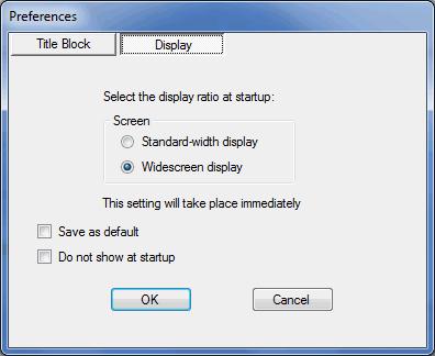 You may set the preferences in the Settings Menu of the Project Manager, and they consist of two dialog boxes, as shown below.