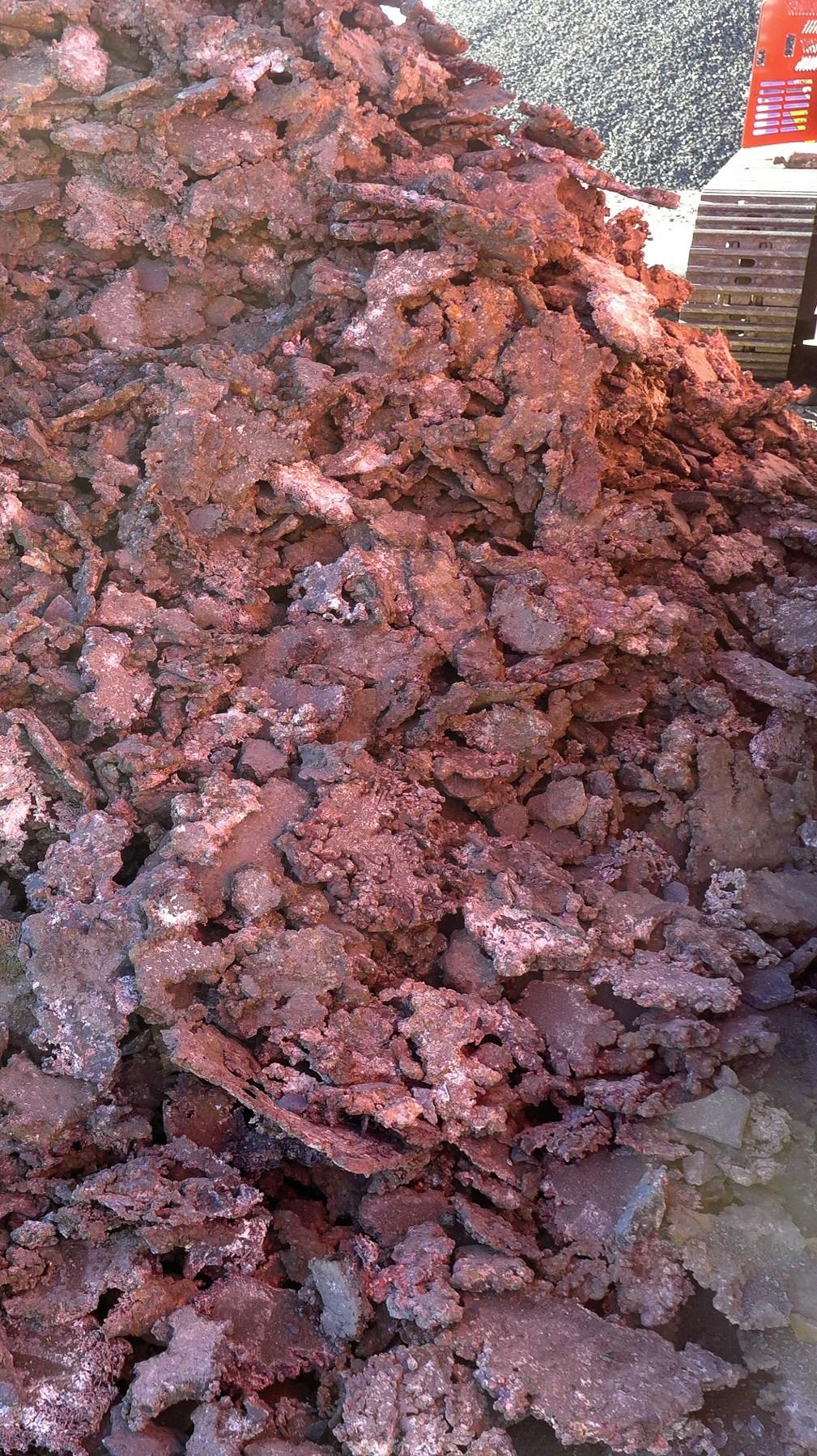 scaped product; large 60kg copper nugget;