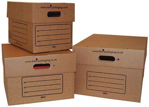 industry standard boxes in retail, clothing and catalogue industries.