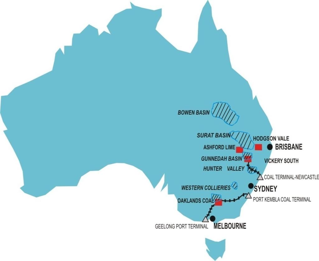 COALWORKS OVERVIEW ASX listed Australian energy company (ASX:CWK) with 3 coal projects and an industrial minerals project: