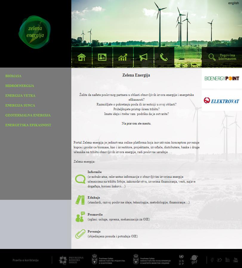 SUPPORT TO BIOMASS MARKET: COOPERATION WITH CHAMBER OF COMMERCE AND INDUSTRY OF SERBIA DEVELOPED WEB PORTAL