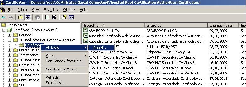 Integrating IBM Cognos Planning into a SSL enabled Dispatcher 12 To export the Certificate go to the Details tab, select Copy to file and complete the