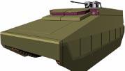 Figure. Composite Armored Vehicle Advanced Technology Demonstrator.. Element Layering Figure. Cross section of CAV upper hull.
