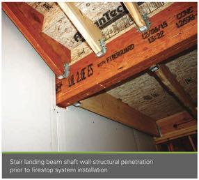 Penetrations in Shaft Walls Some firestopping systems available as tested configurations for wood
