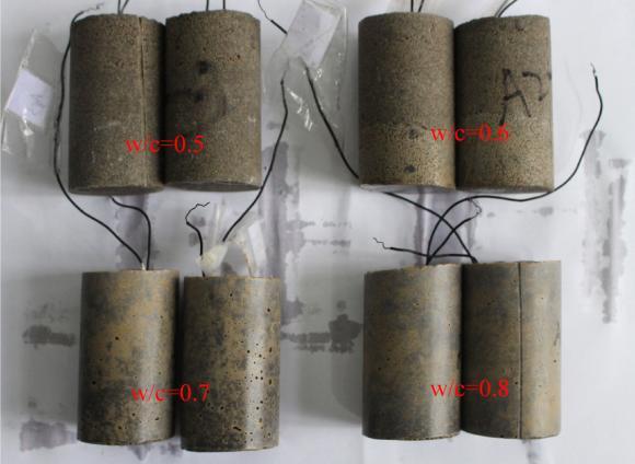 Int. J. Electrochem. Sci., Vol. 11, 216 5228 Figure 1. Photograph of the coupling stainless-carbon steel mortars with various water-cement ratios. 2.2 Experiments All electrochemical tests were conducted by using a CS35 workstation (Corrtest Instrument, China).