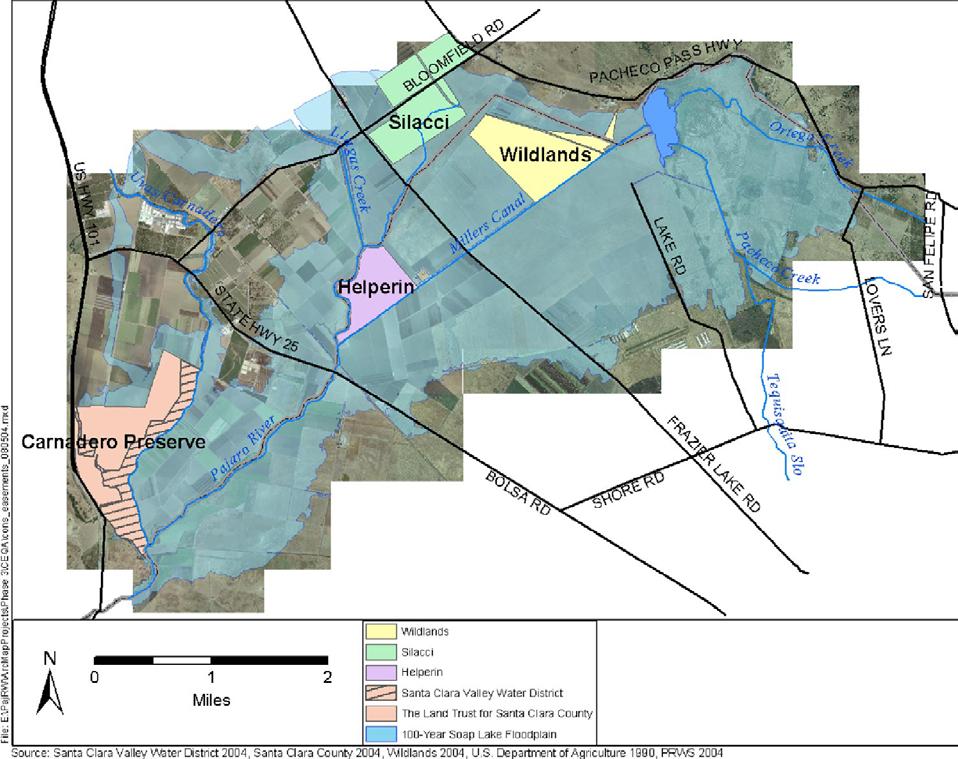 Pajaro River Watershed IRWMP Page 2-60 Figure 2-16: Land Acquisition and Conservation Easements Conservation easements and land purchases totaling over 1,200 acres have already been obtained by these