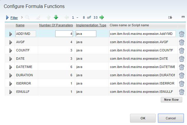 Key New Features: Database configuration formulas Available in Maximo 7.6.0.