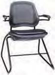 19"D 35"H SCF Fusion Chair Black, White