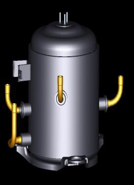 Technologies HP MP Motor Compressor Mechanism (HP Shell type) Shell LP 2HP S S Compressor Split Heat Exchanger AIR