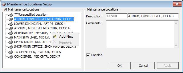 1 Configuring Maintenance Work Order Codes The required configuration codes for Maintenance Work Order module are listed under the Maintenance Setup in Administration module.